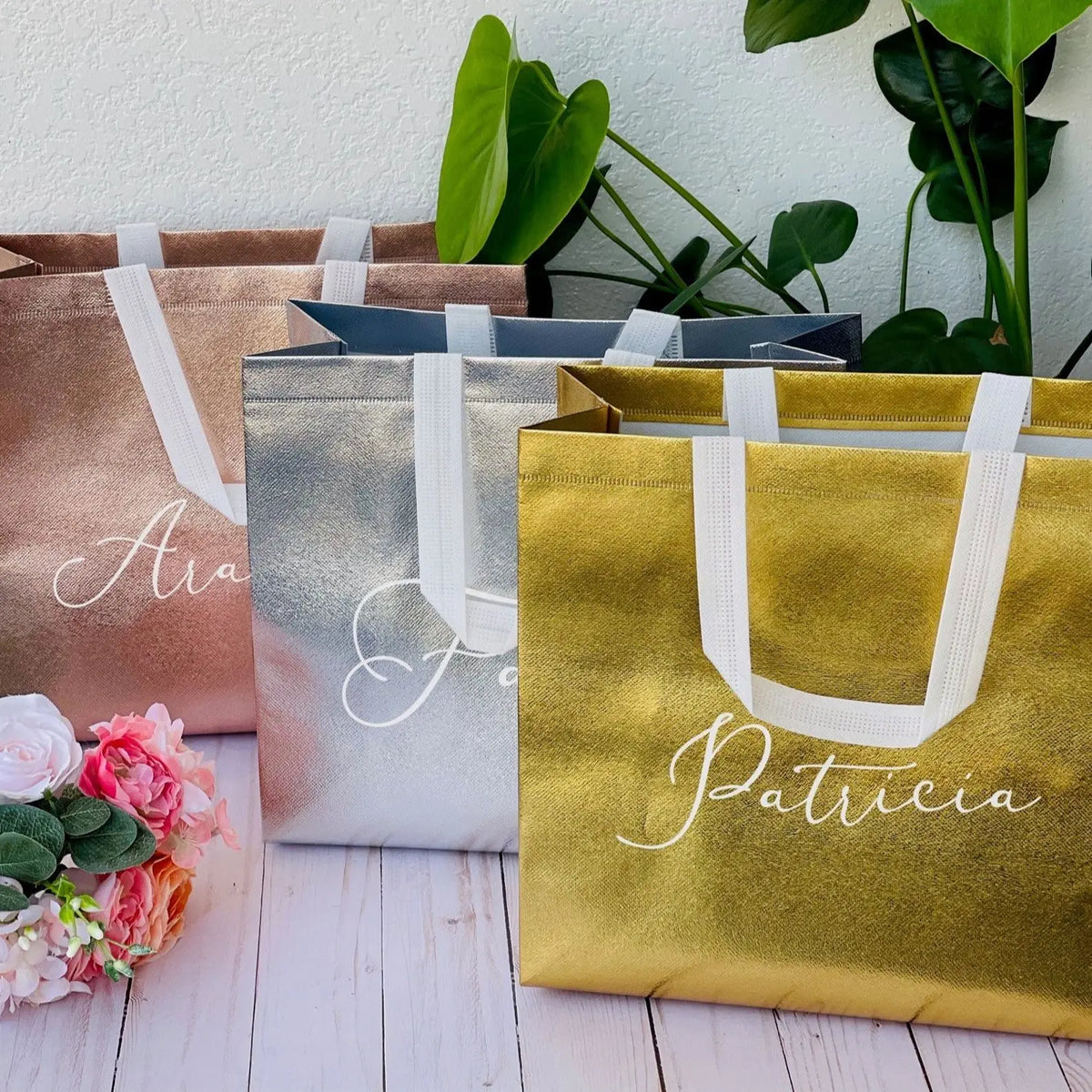 Personalized Wedding Bridesmaid Gift Laser package Bridal Party Tote Bridesmaid Bags Bride Shower Proposal Bachelorette Tote Bag