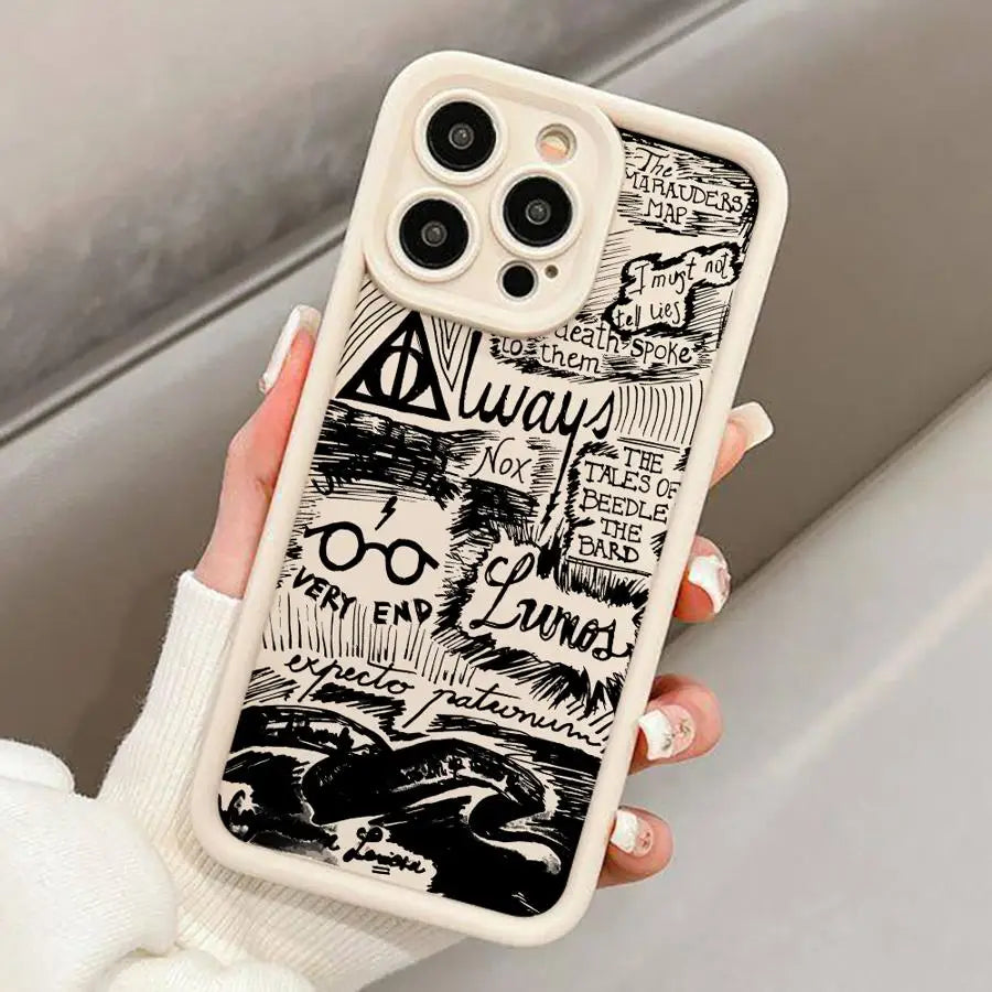P-Potters H-Harries Case for iPhone 15 Plus 14 17 Pro Max 13 16 Air 11 12 Phone Cover