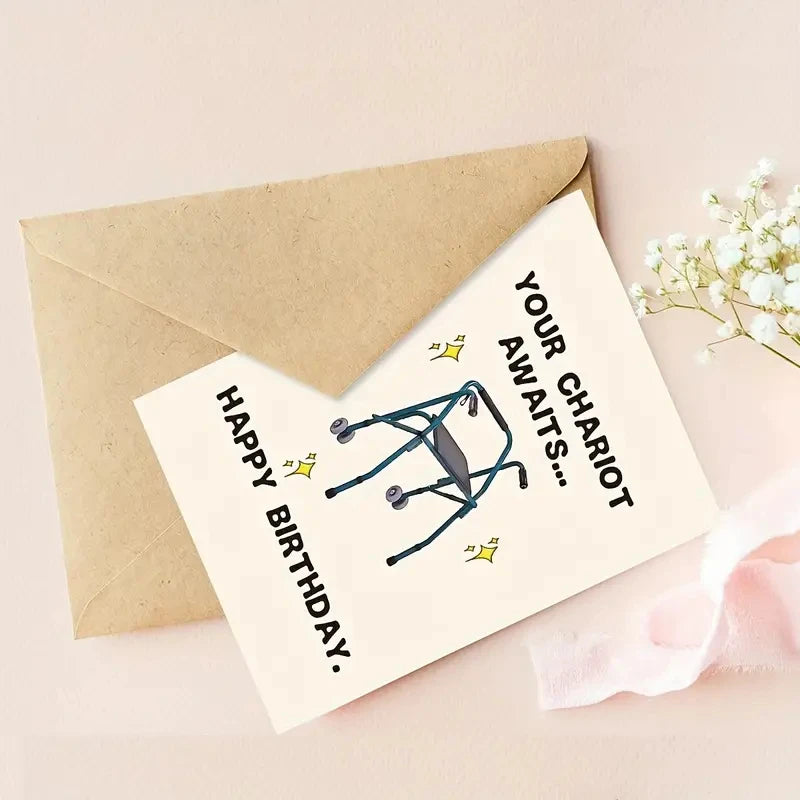 1pc, Funny Happy Birthday Card For Grandma Grandpa Him Husband Boyfriend Girlfriend Wife Her, Unique Birthday Gifts For Women Me
