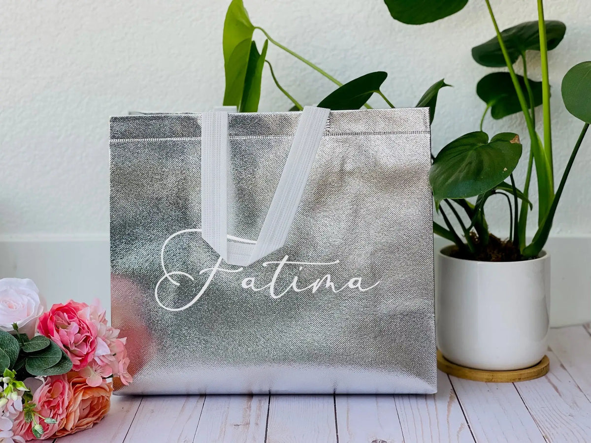 Personalized Wedding Bridesmaid Gift Laser package Bridal Party Tote Bridesmaid Bags Bride Shower Proposal Bachelorette Tote Bag
