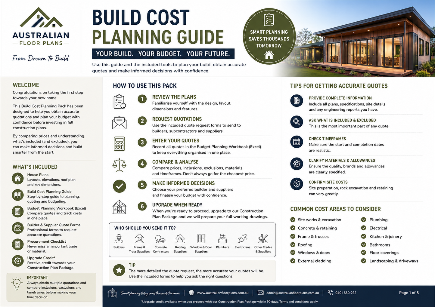 3 Bedroom A-Frame Loft House Plan | Build Cost Planning Pack | 273.7m² (2,498 Sq Ft)