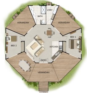 Hexagonal house plan