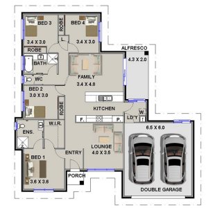 4 bed house plan