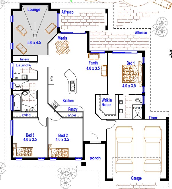 3 Bedroom Double  Garage  Australian Houses cheap house  plans 