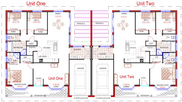 duplex house plans i3 x 3i bedroom duplex colonial style 