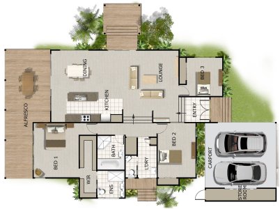 3 Bedroom House Plan