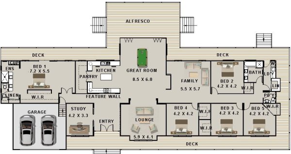 New Modern Homestead Ranch Style 5 Bedroom Study